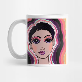 colorful female portait Mug